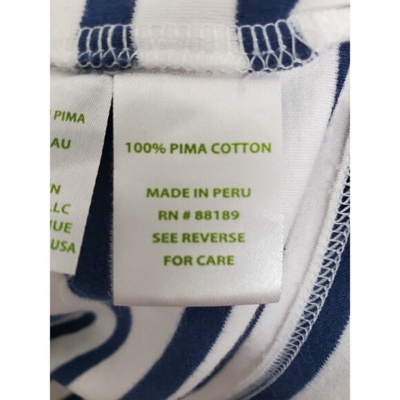 Lilly Pulitzer High Tide Navy Perfect Stripe Puff Sleeve Anabella Shirt Dress S - Picture 5 of 7